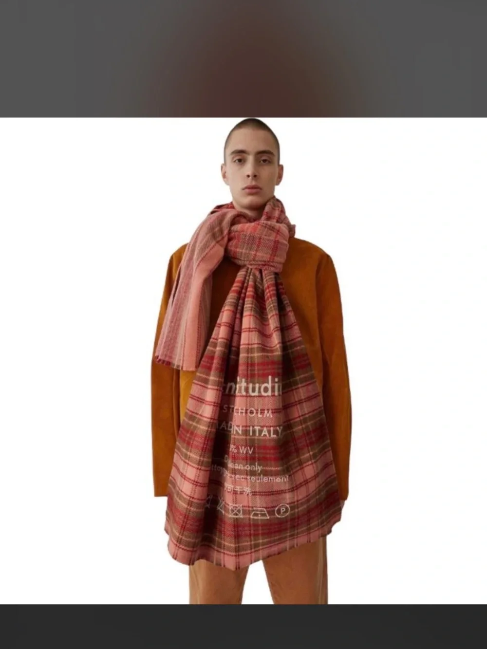 Acne studios Oversized Plaid Wool Scarf